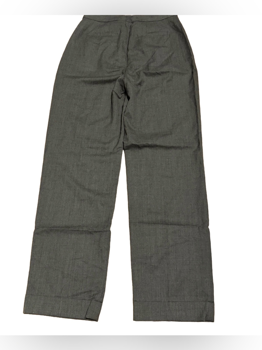 Guaranteed Authentic Lauren Ralph Lauren Grey Pltd Wool Twill Straight Pants, 6 - Picture 9 of 15